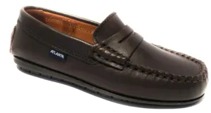 Altanta Mocassin Dark Brown Smooth Leather Penny Loafer