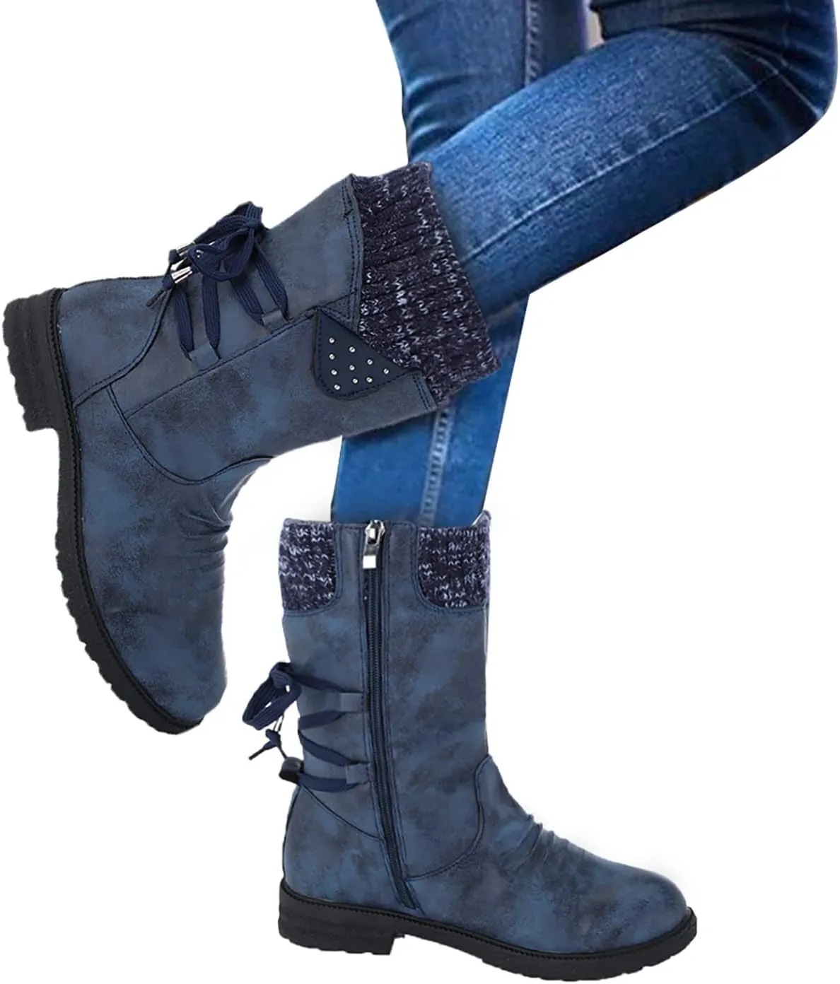 Ankle Winter Boots Wide Wedges for Women Waterproof Snow Snow Boots for Women Waterproof Size 7.5 Knee High Winter Boots for Women Non Slip Women Waterproof Boots Wide Snow Boots Wide Feet