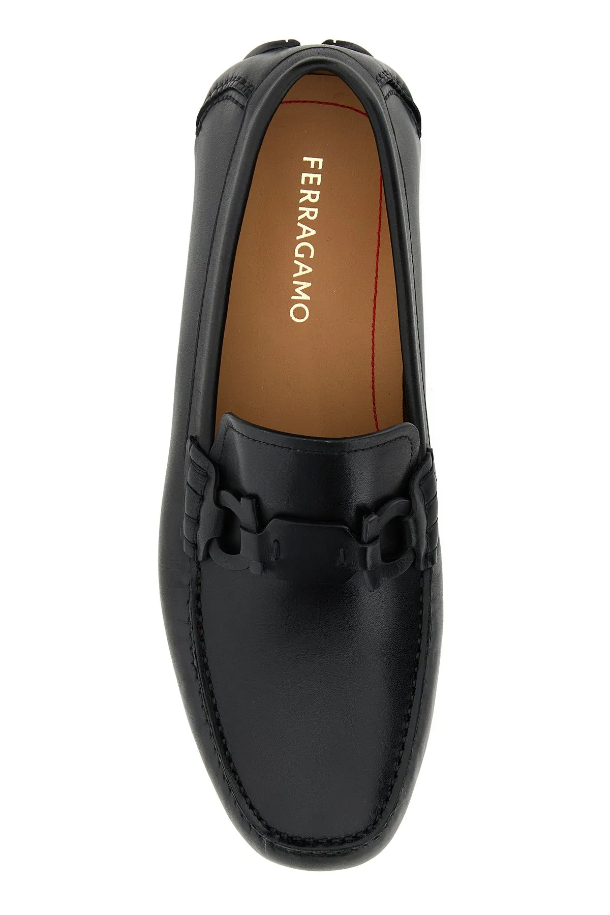 Black leather Byte loafers