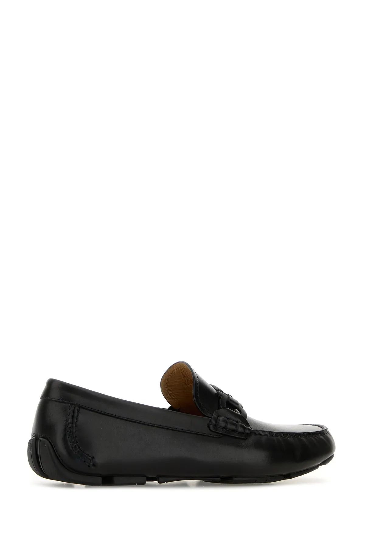 Black leather Byte loafers