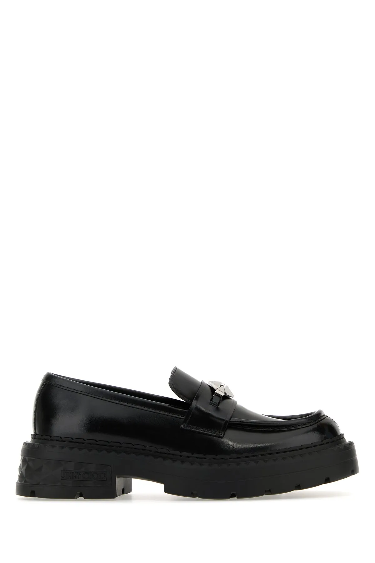 Black leather Marlow loafers