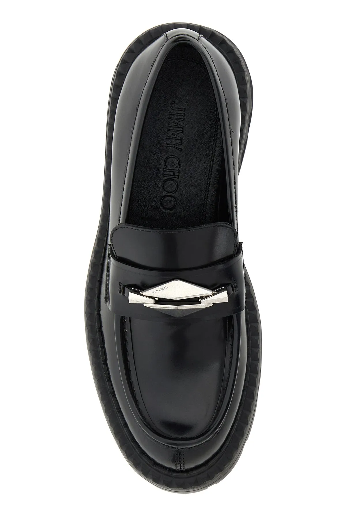 Black leather Marlow loafers