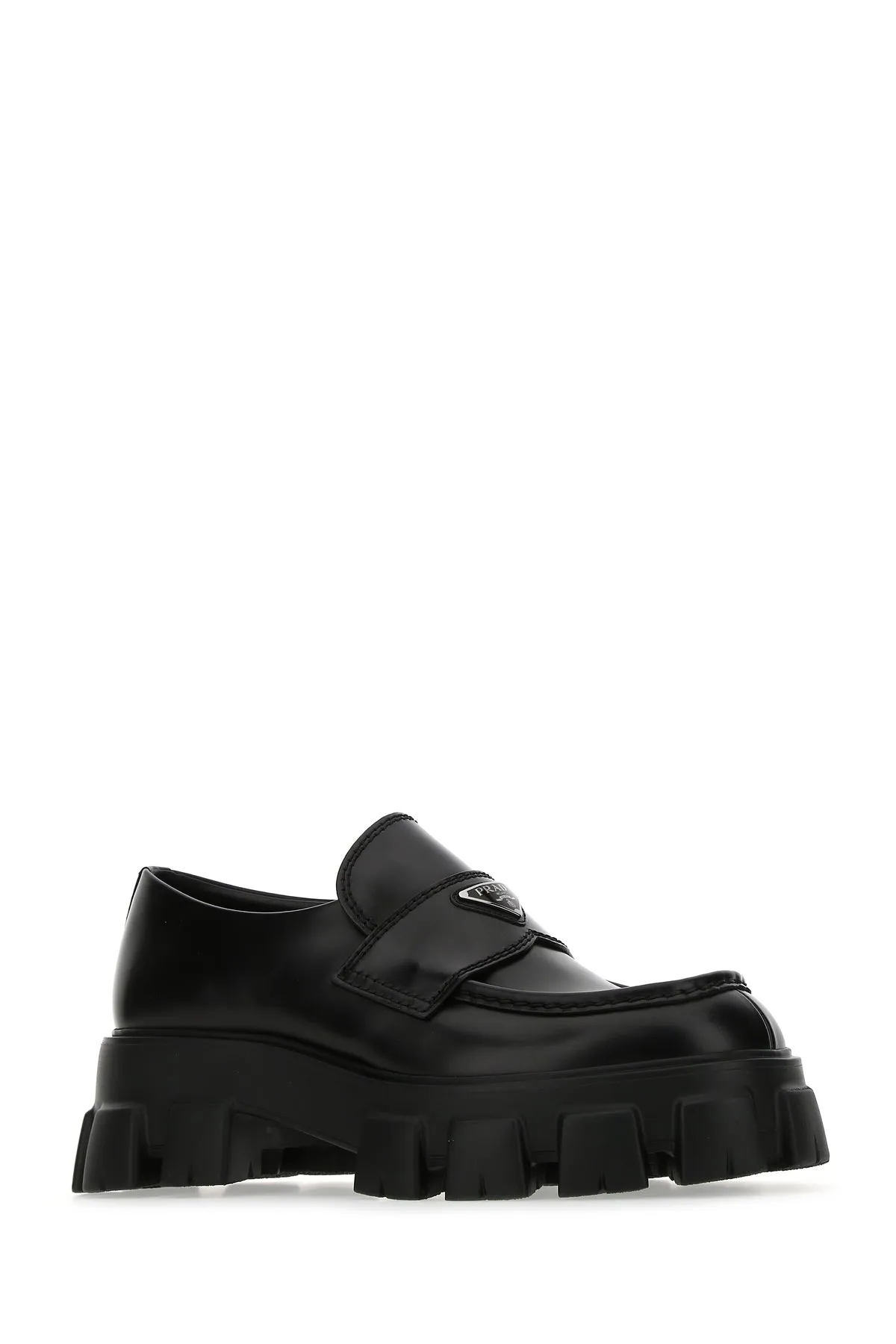 Black leather Monolith loafers