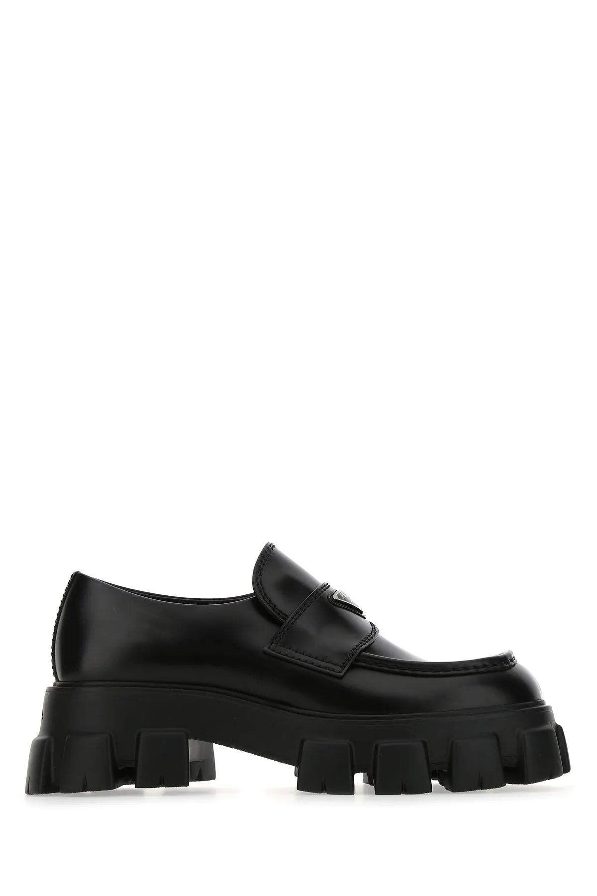 Black leather Monolith loafers