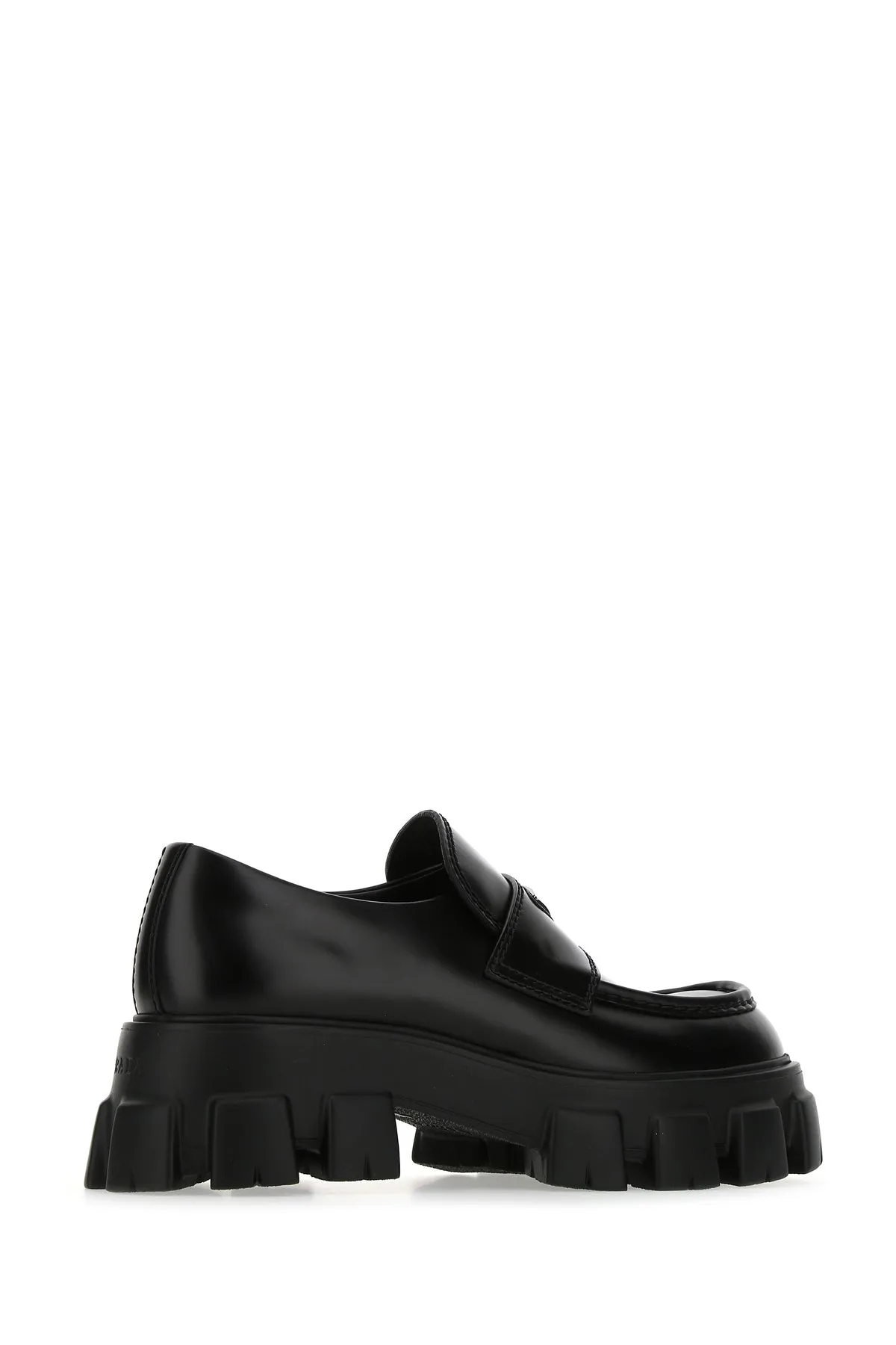 Black leather Monolith loafers