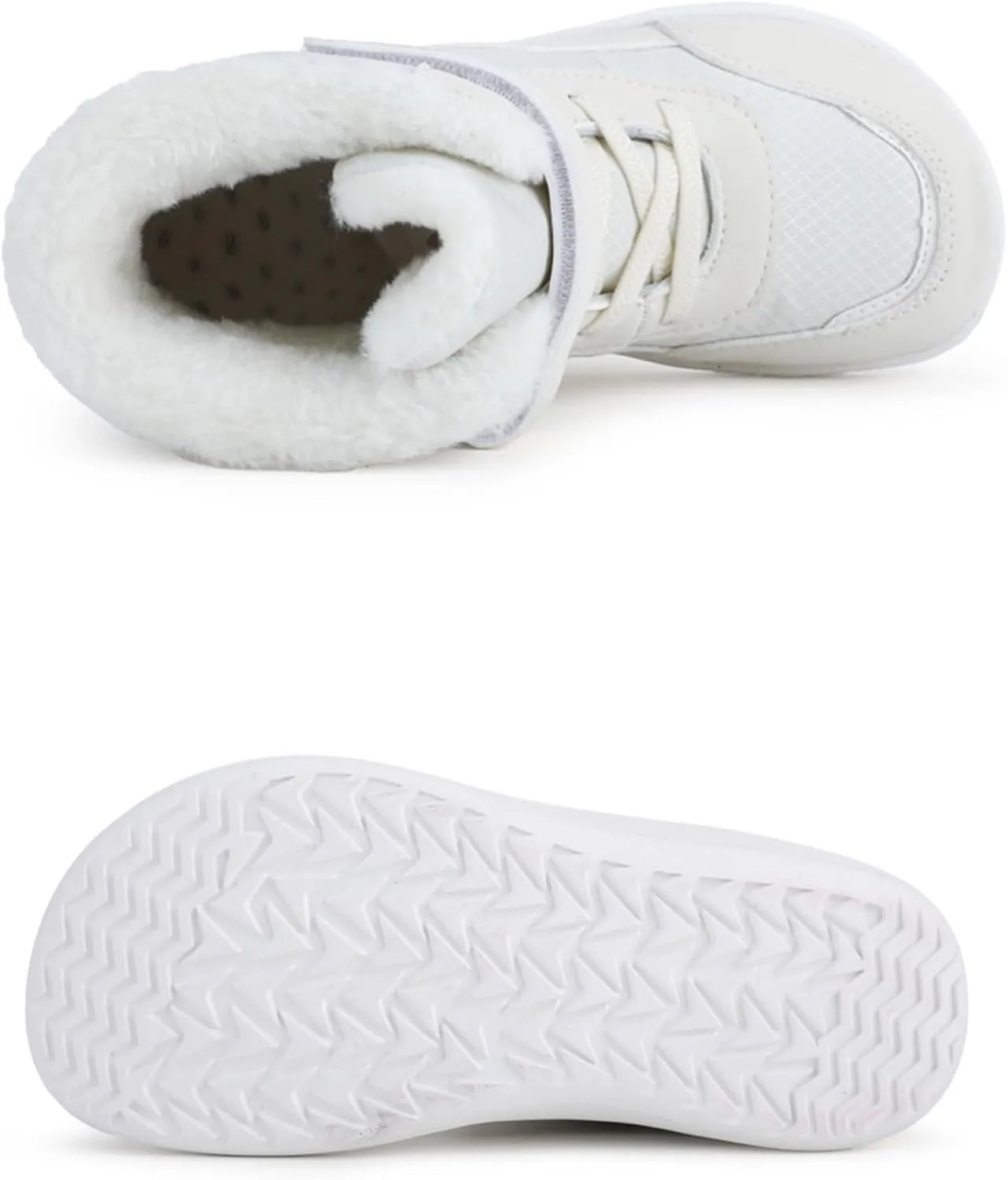 Boys Girls Barefoot Winter Boots With Wide Toe Box Slip Drop Sole Ankle Winter Snow Boots Little Boy Rain Boots Size 6