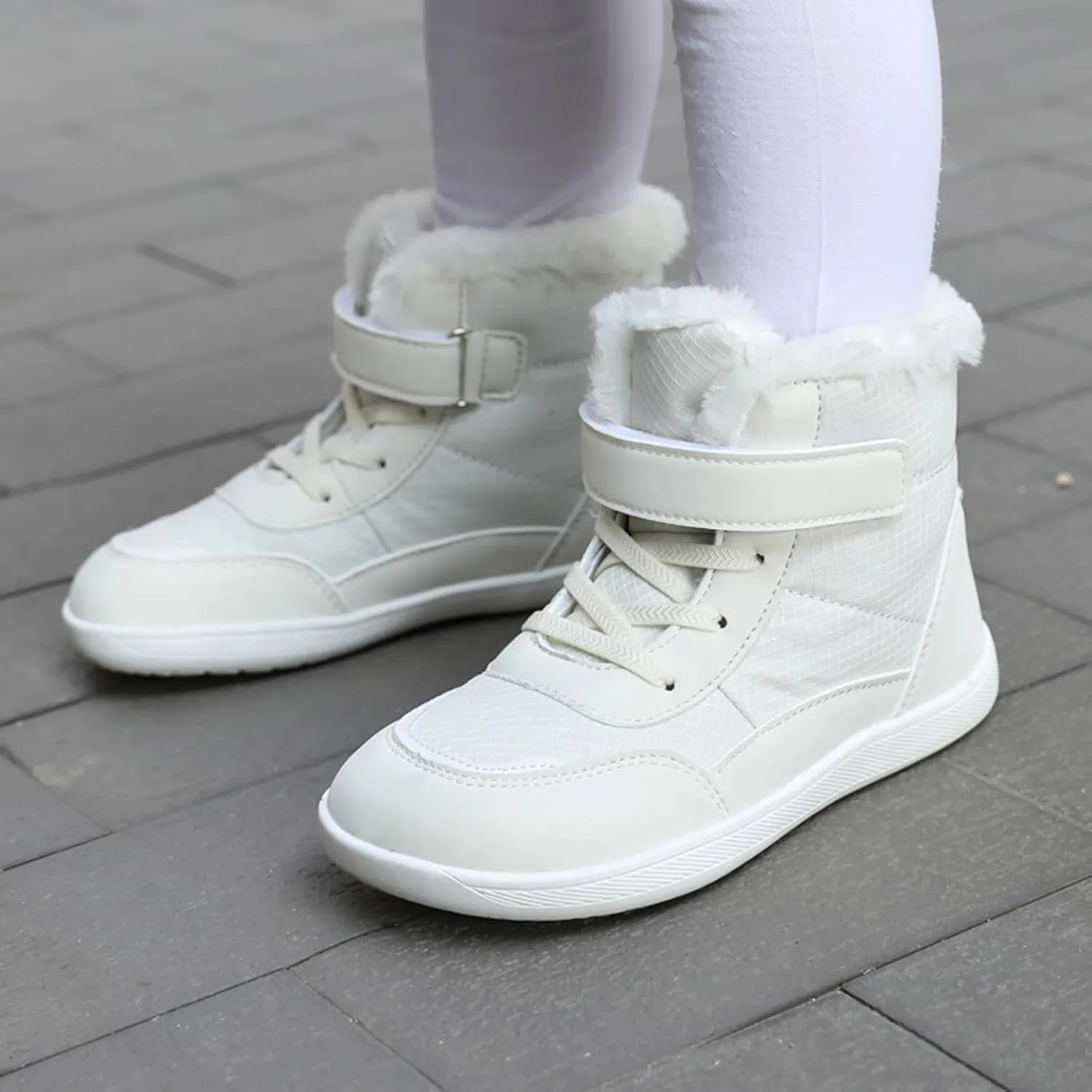 Boys Girls Barefoot Winter Boots With Wide Toe Box Slip Drop Sole Ankle Winter Snow Boots Little Boy Rain Boots Size 6