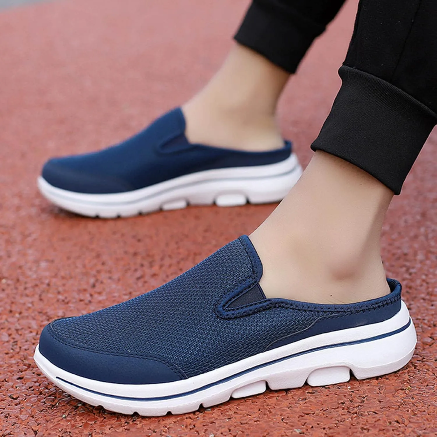 Casual Shoes Lace up Men Sports Shoes Fashionable Simple and Solid Summer Couple Mesh Breathable Comfortable and