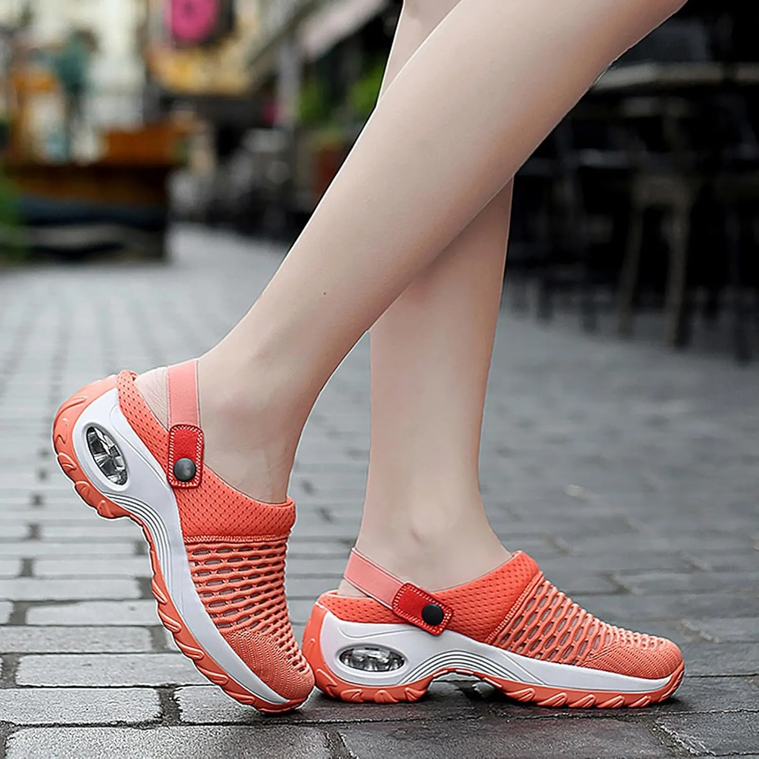 Cathalem Mules for Women 2024 Air Cushion Orthopedic Slip on Shoes Air Cushion Slip-on Diabetic Walking Shoes for Women