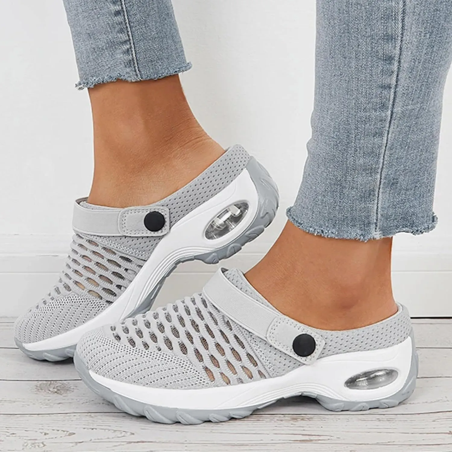 Cathalem Orthopedic Shoes for Women Air Cushion Orthopedic Slip on Shoes Air Cushion Slip-on Diabetic Walking Shoes for Women