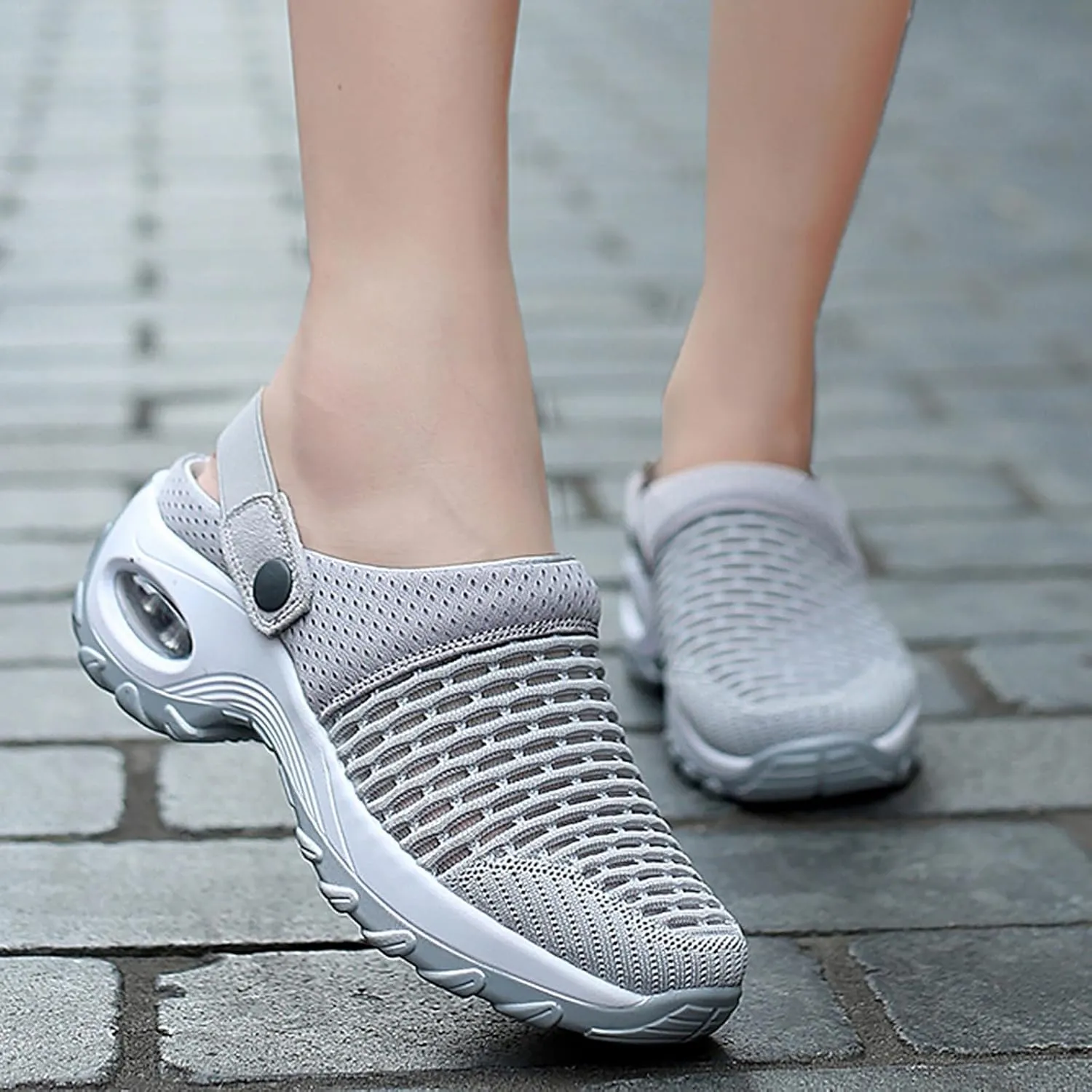 Cathalem Orthopedic Shoes for Women Air Cushion Orthopedic Slip on Shoes Air Cushion Slip-on Diabetic Walking Shoes for Women