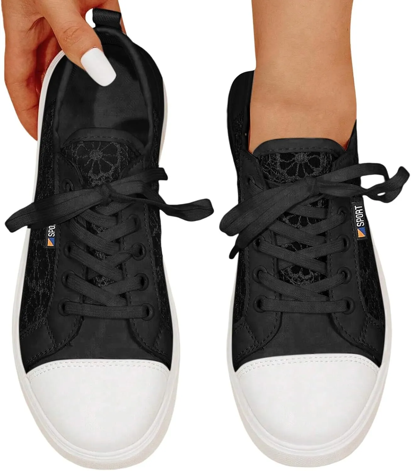 Cathalem Walking Shoes for Women Tennis Shoes Low Top Casual Shoes Women Lace Up Sneakers Comfortable Shoes for Women