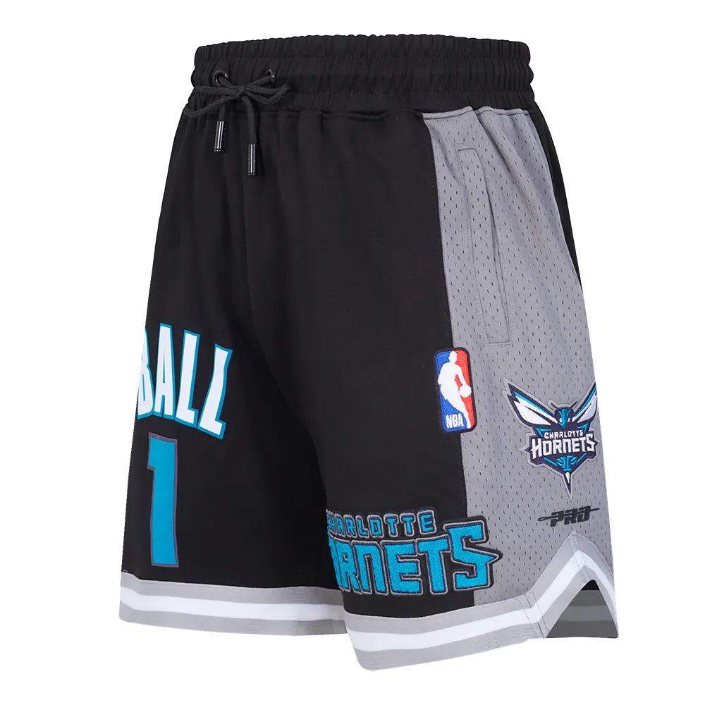 CHARLOTTE HORNETS LAMELO BALL #1 CLASSIC MEN'S DK 2.0 SHORT (BLACK/GREY/WHITE)