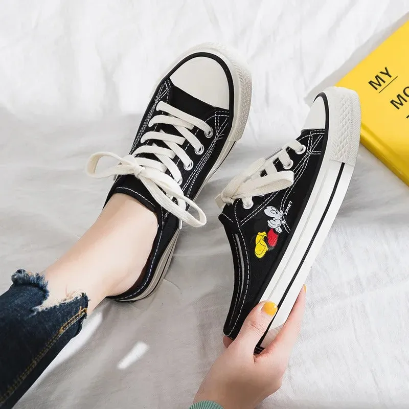Classic Mickey Low Top Canvas Sneakers