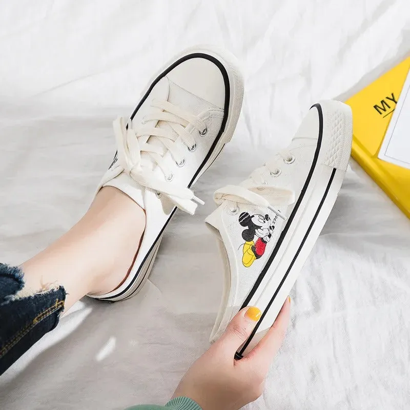 Classic Mickey Low Top Canvas Sneakers