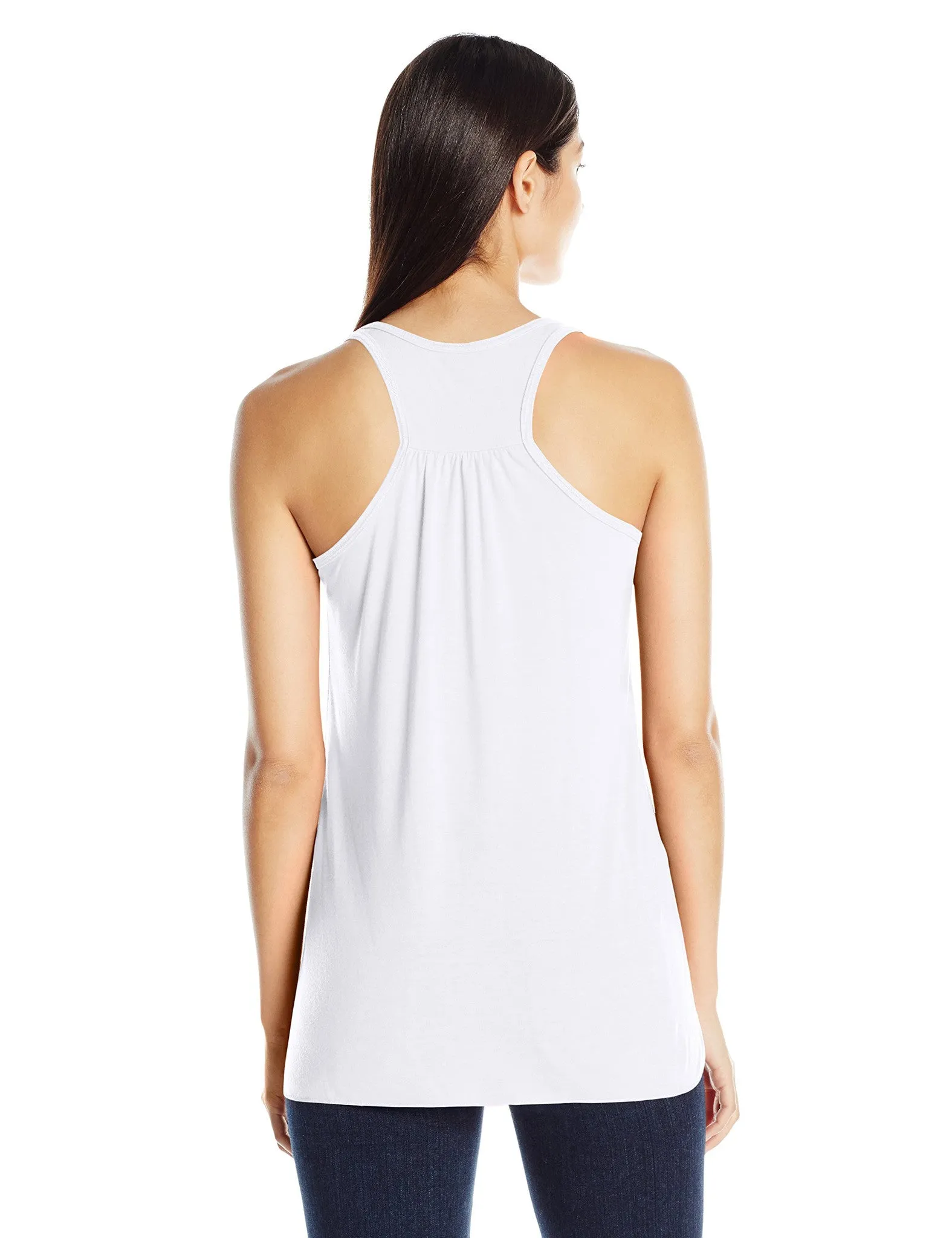 Clementine Women's Anchor Printed Flowy Racerback Tank