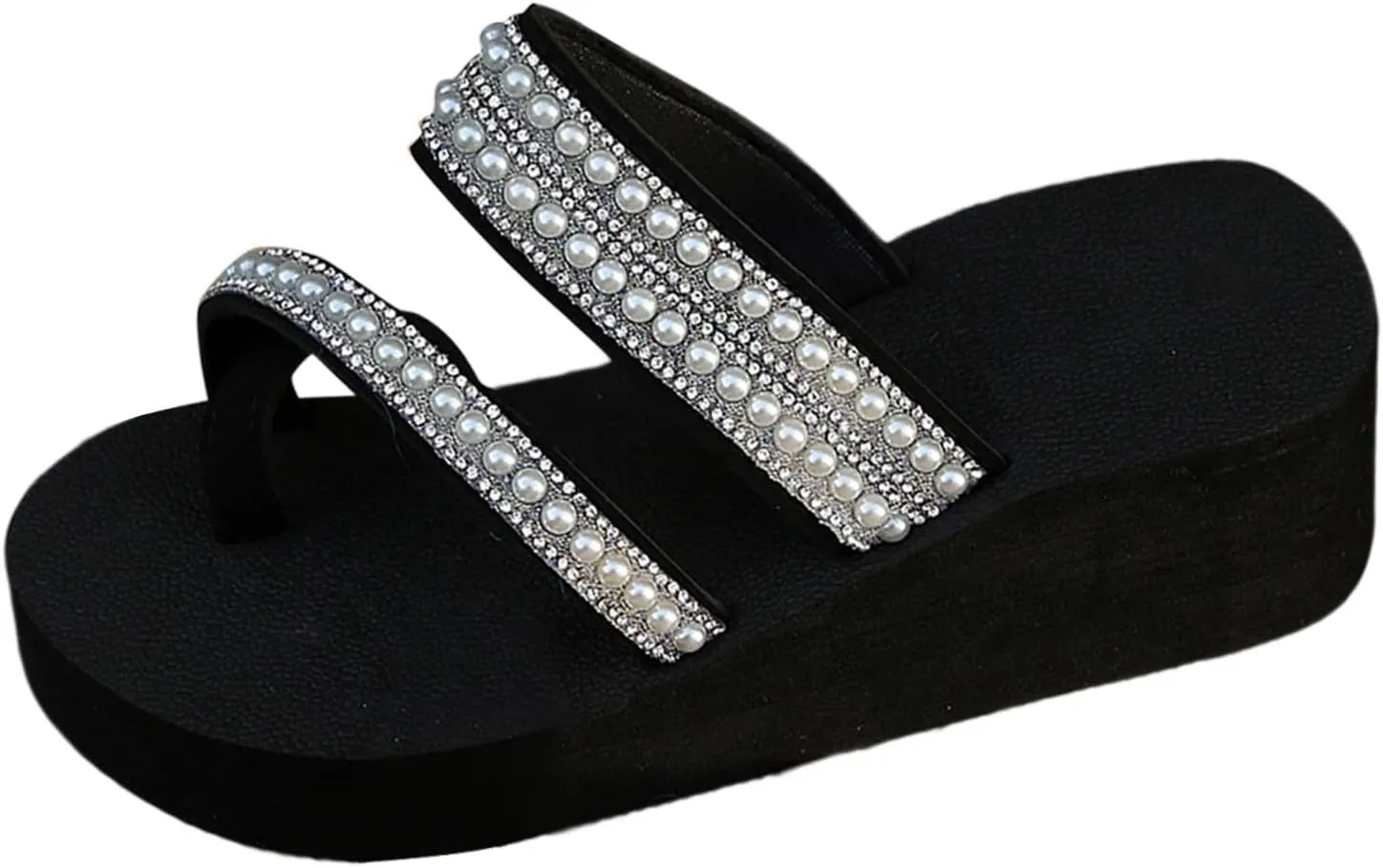 Comfortable Slip on Wedge Slide Sandals for Women Arch Support Slip on Slides Sandal Beach Sandals for Women