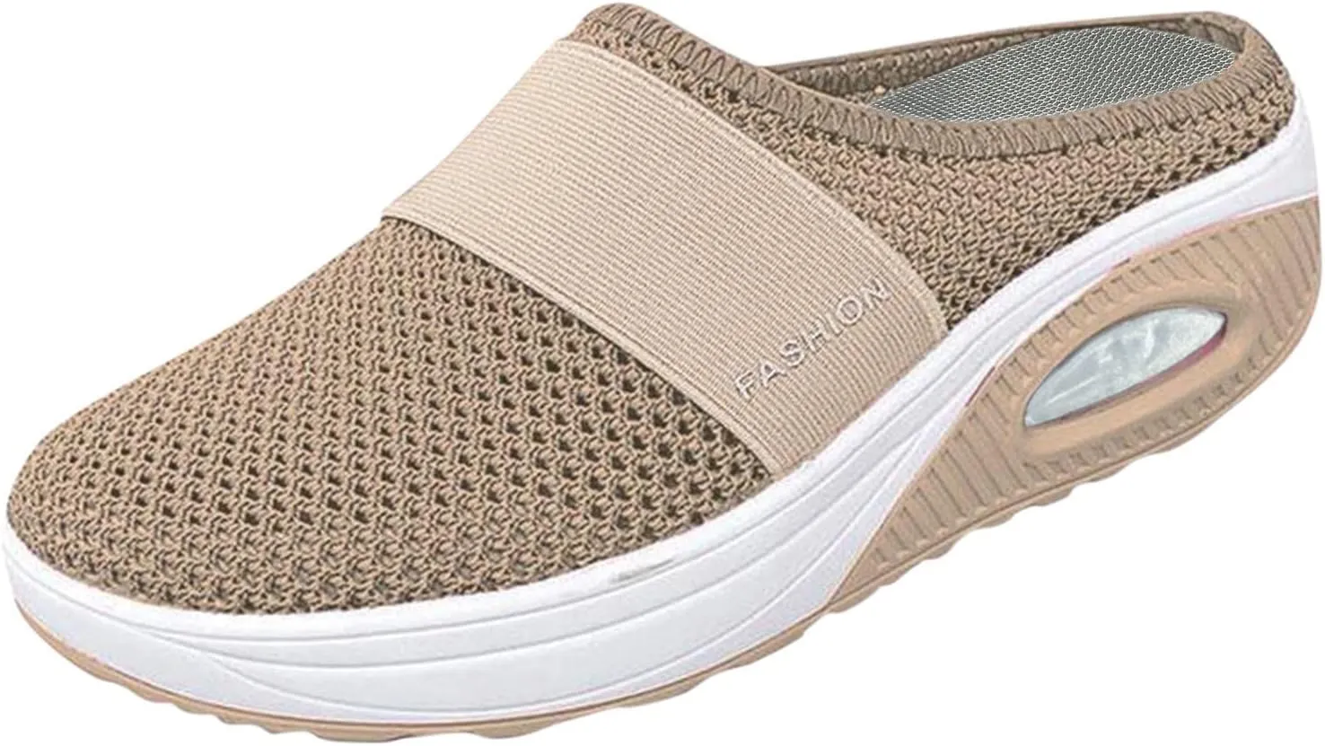 Cushion Mules for Women Lightweight Breathable Comfortable Walking Shoes Arch Support Orthopedic Nursing Shoes