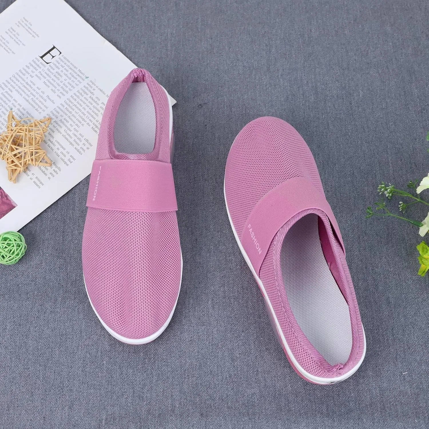 Cushion Mules for Women Lightweight Breathable Comfortable Walking Shoes Arch Support Orthopedic Nursing Shoes