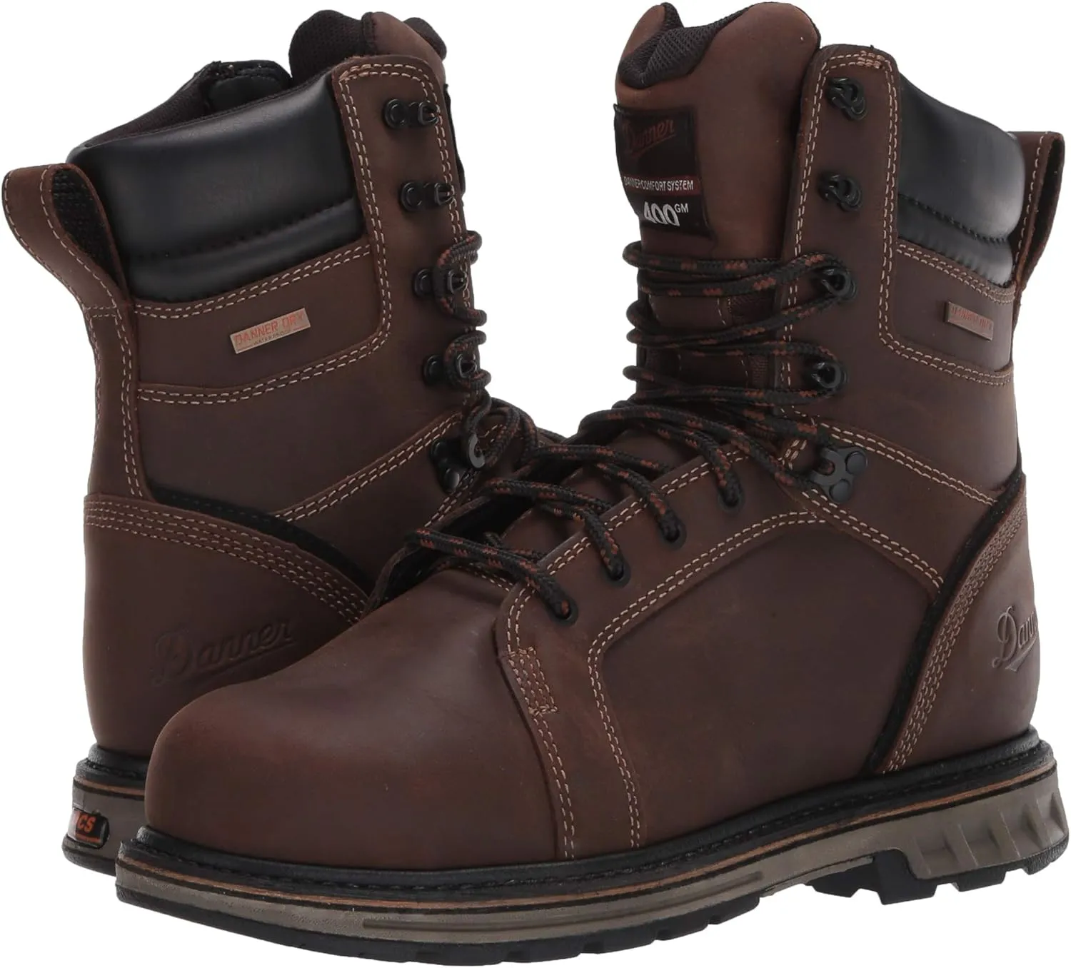 Danner Steel Yard 8 Waterproof Steel Toe Work Boots for Men with 400g Thinsulate Ultra Insulation and Oil- and Slip-Resistant Outsole, EH Rated
