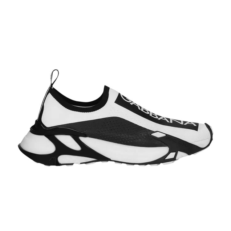 Dolce & Gabbana Stretch Mesh Fast Sneaker 'White Black', white
