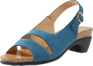 Eduavar Sandals for Women Casual Summer, Heeled Sandals for Women Dressy Summer Open Toe Chunky Low Heel Sandals Shoes