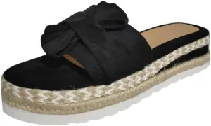 Eduavar Sandals for Women Dressy Summer, Espadrille Sandals for Women Slip-on Open Toe Sandals Casual Summer Beach Sandals