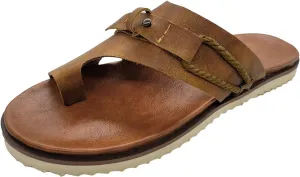 Eduavar Sandals for Women Dressy Summer, Flat Sandals for Women Summer Open Toe Leather Sandals Summer Travel Beach Sandals