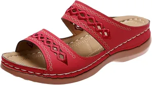 Eduavar Sandals for Women Dressy Summer, Womens Sandals Comfortable Slip On Sandals Open Toe Slip On Walking Sandals Shoes