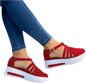 Eduavar Sandals Women Dressy Summer, Womens Sandals Fashion Sport Open Toe Sandals Shoes Casaul Wedge Platforms Sandals