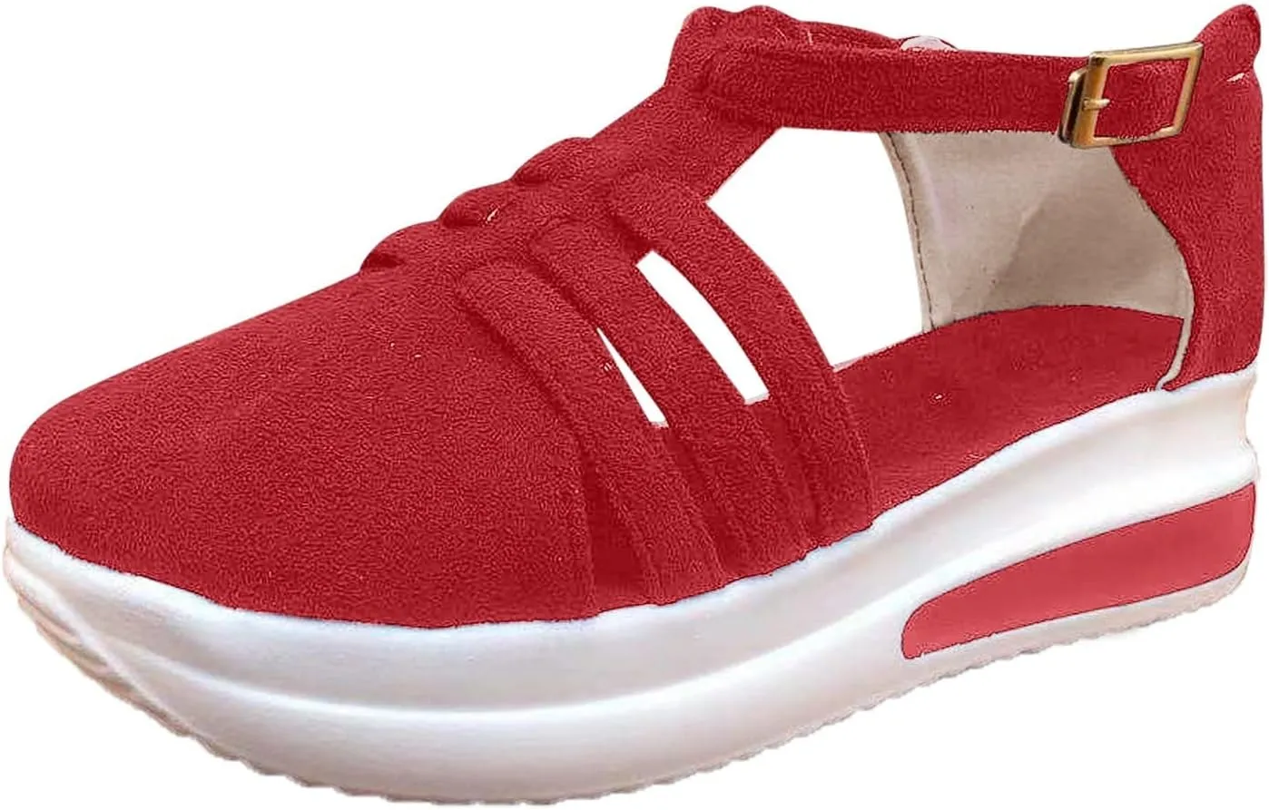 Eduavar Sandals Women Dressy Summer, Womens Sandals Fashion Sport Open Toe Sandals Shoes Casaul Wedge Platforms Sandals
