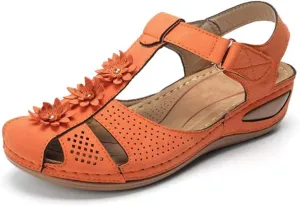 Eduavar Sandals Women Fashion, Sandals Women Dressy Summer Comfortable Wedge Sandals Close Toe Sandals Shoes