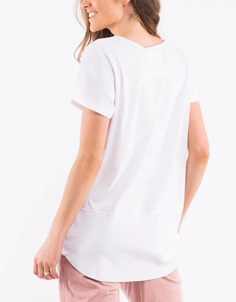 Elm Fundamental Rib S/S Tee White
