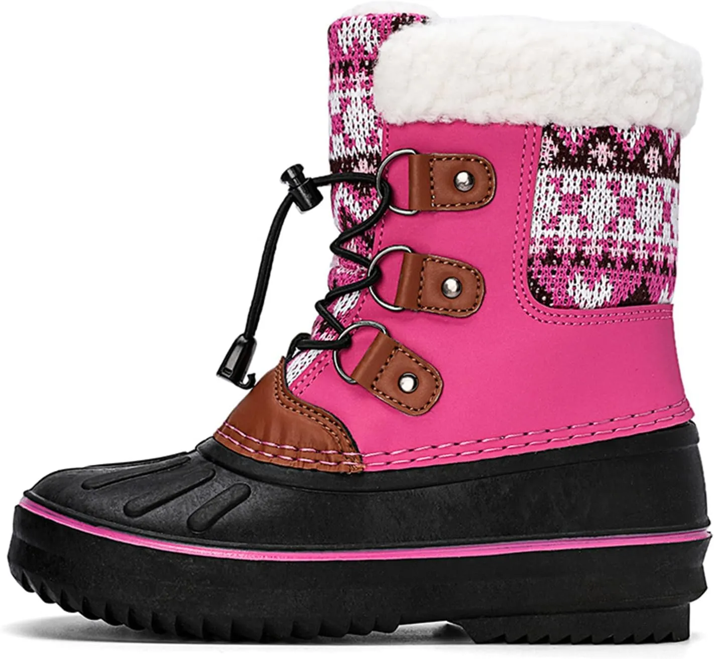 EnJoCho Little Boys Soft Bottom Boots Kids Shoes Snow Boots Girls Boys OutdoorBoots Waterproof Warm Boots with Cotton Shoes