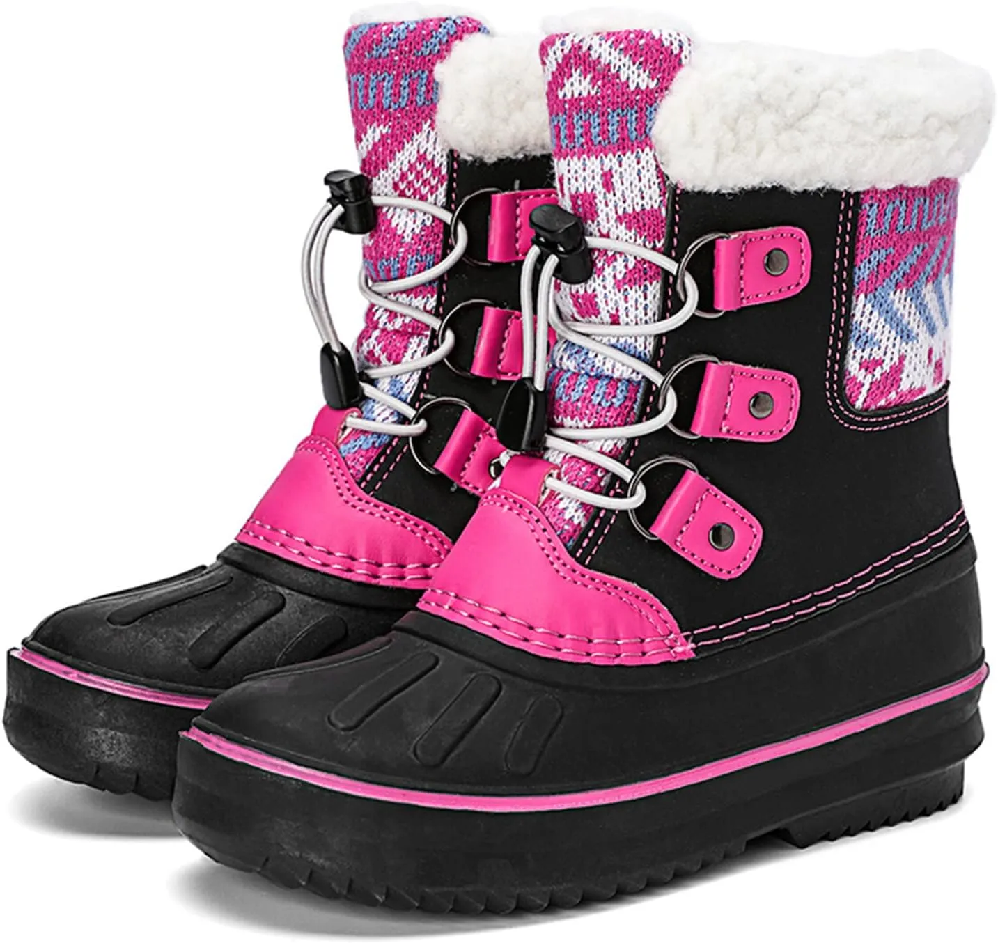 EnJoCho Little Boys Soft Bottom Boots Kids Shoes Snow Boots Girls Boys OutdoorBoots Waterproof Warm Boots with Cotton Shoes