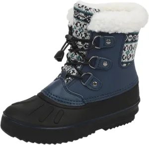 EnJoCho Little Boys Soft Bottom Boots Kids Shoes Snow Boots Girls Boys OutdoorBoots Waterproof Warm Boots with Cotton Shoes