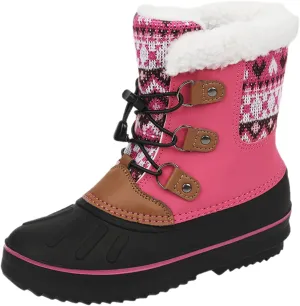 EnJoCho Little Boys Soft Bottom Boots Kids Shoes Snow Boots Girls Boys OutdoorBoots Waterproof Warm Boots with Cotton Shoes