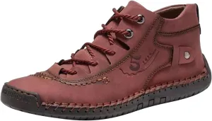 Fashion Leather Shoes for Men Fashion Summer and Autumn Men Leather Shoes Flat Soft Bottom Comfortable Mid Top Lace Up Casual Men Leather Shoes 10 Wide