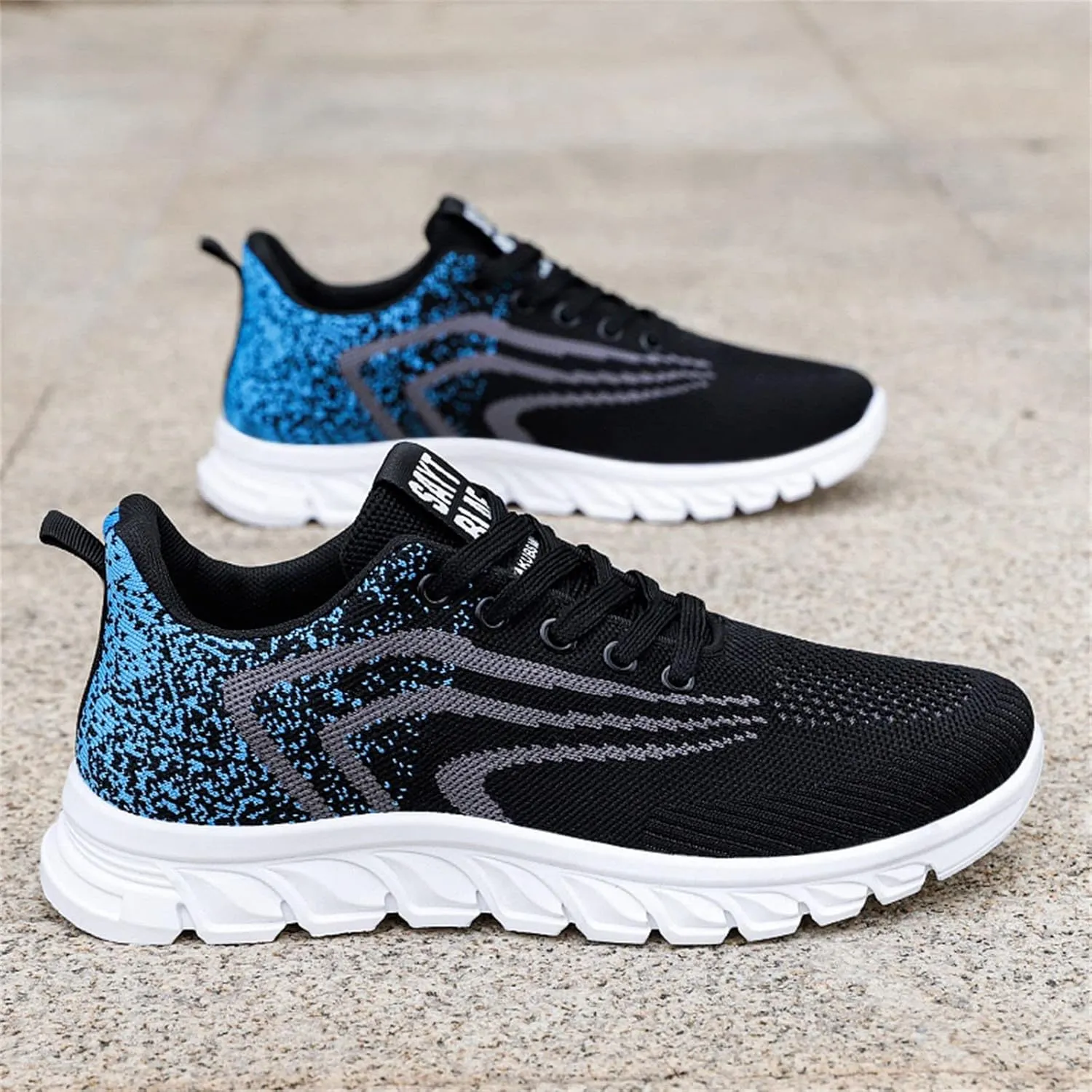 Fashion Sneakers Shoes Fashion Summer and Men Flat Mesh Breathable Comfortable Lace Up Casual