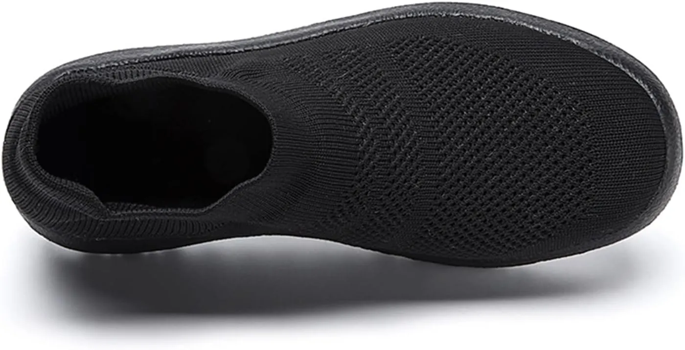 Fashion Spring and Summer Women Sports Shoes Flat Bottom Lightweight Slip On Fly Woven Mesh All Terrain Shoes