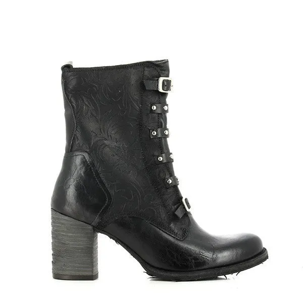 Felmini B329 Black Lace-Up Boots