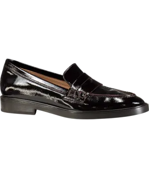 Flattered Brown Sara Leather Patent Burgundy Loafers UK 7 EU 40 