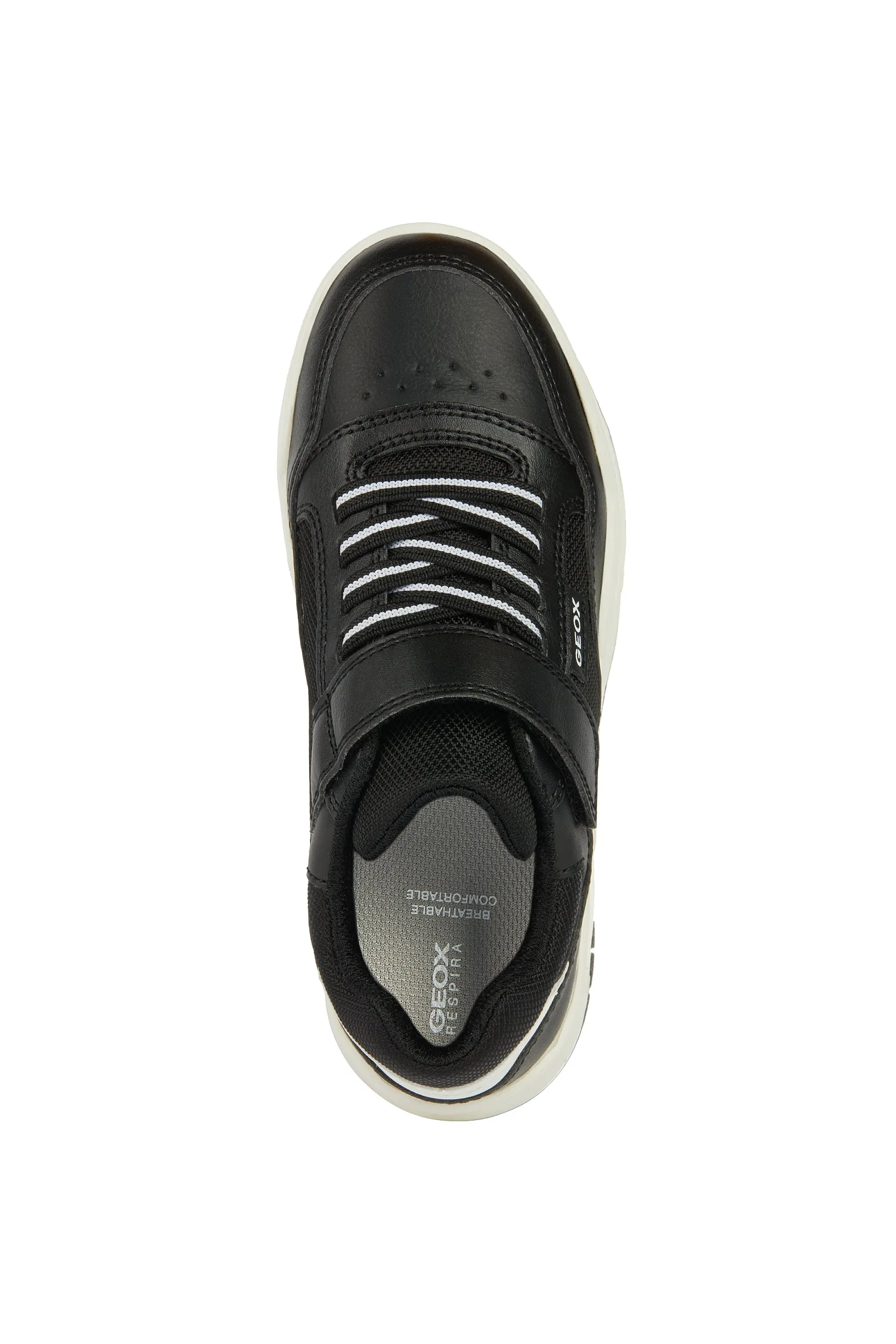 Geox Perth | Black/White Kids Sneakers