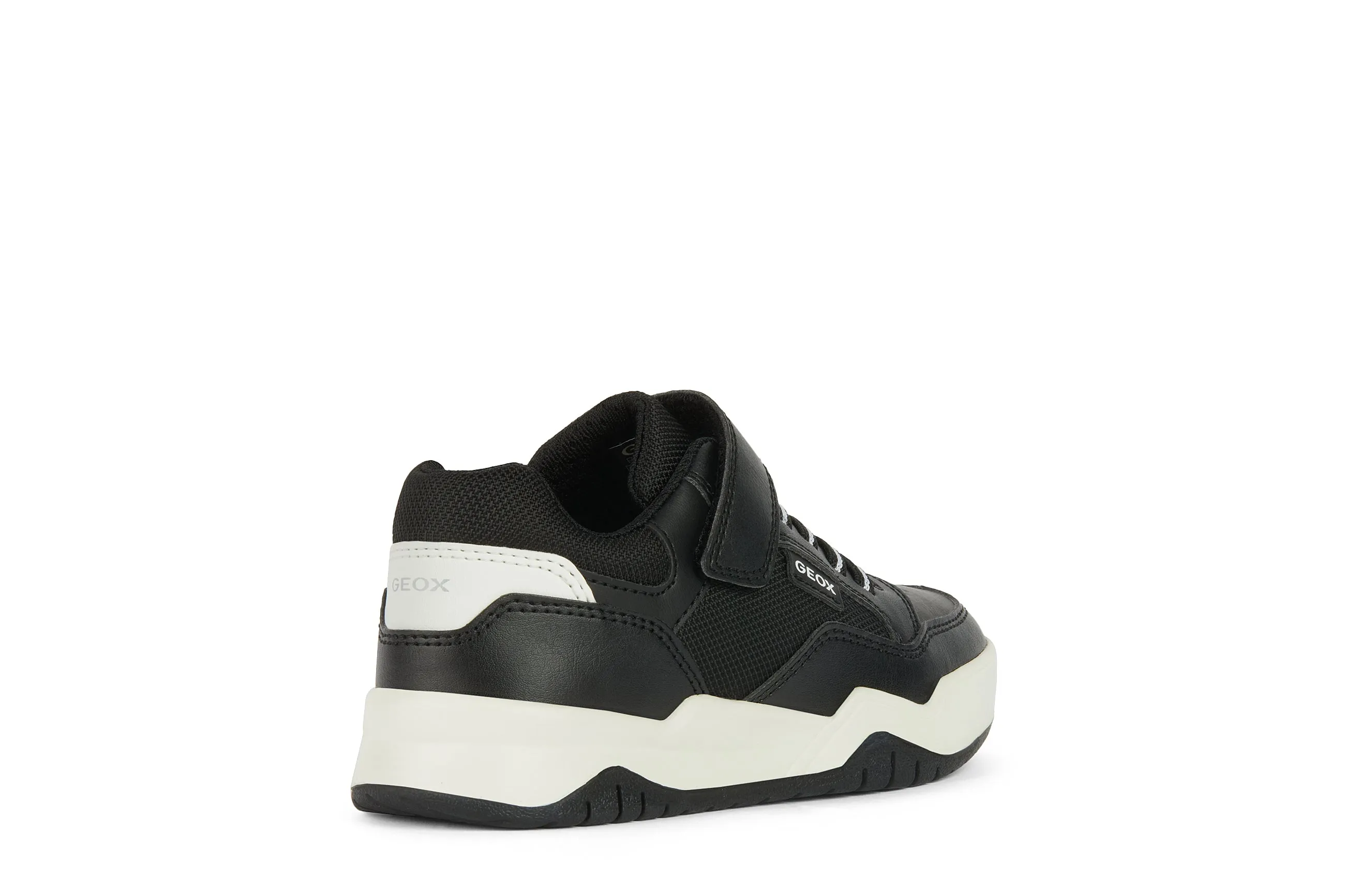 Geox Perth | Black/White Kids Sneakers