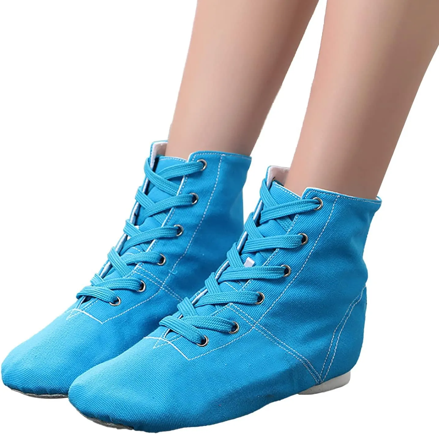 Girls Boys Ankle Boots Canvas Jazz Dancing Sneakers Ballet Dance Boots for Toddler Training Shoes Dancing Flat