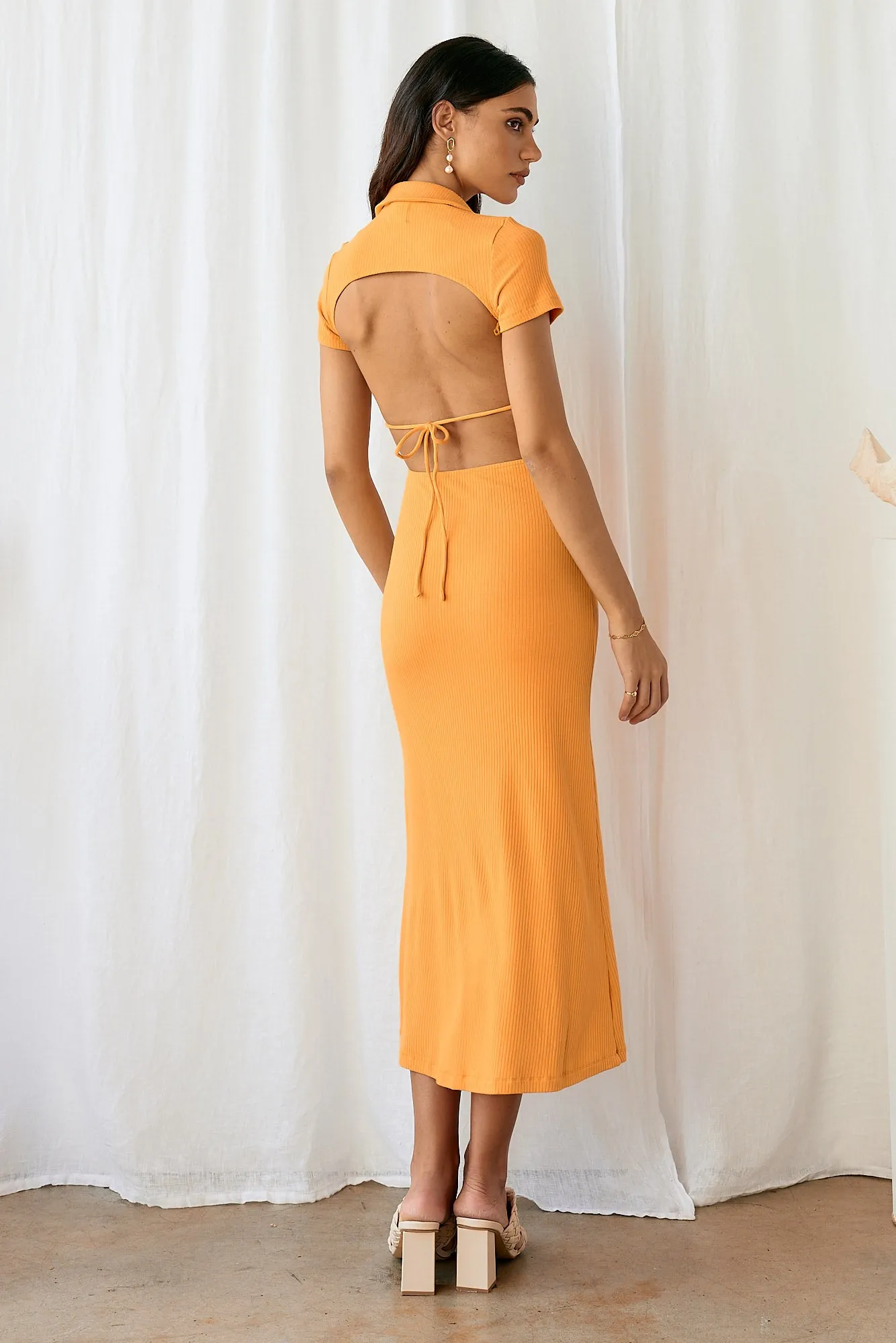 Going Slow Maxi Dress Orange