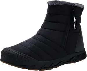 High Top Snow Boots for Women Solid Slip On Winter Boots Non Slip Flat Soled Snow Boots Snow and Hiking Boots for Women