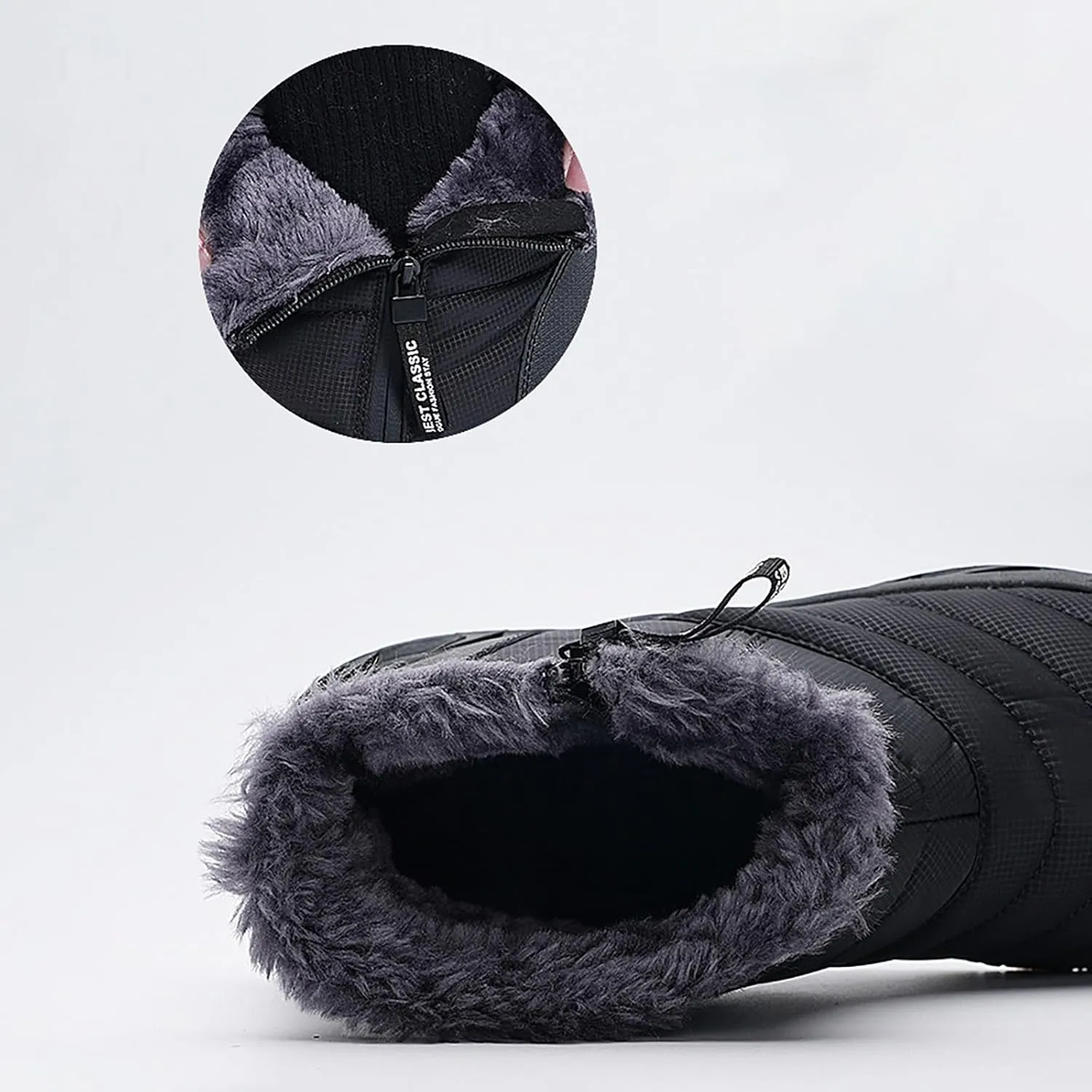 High Top Snow Boots for Women Solid Slip On Winter Boots Non Slip Flat Soled Snow Boots Snow and Hiking Boots for Women