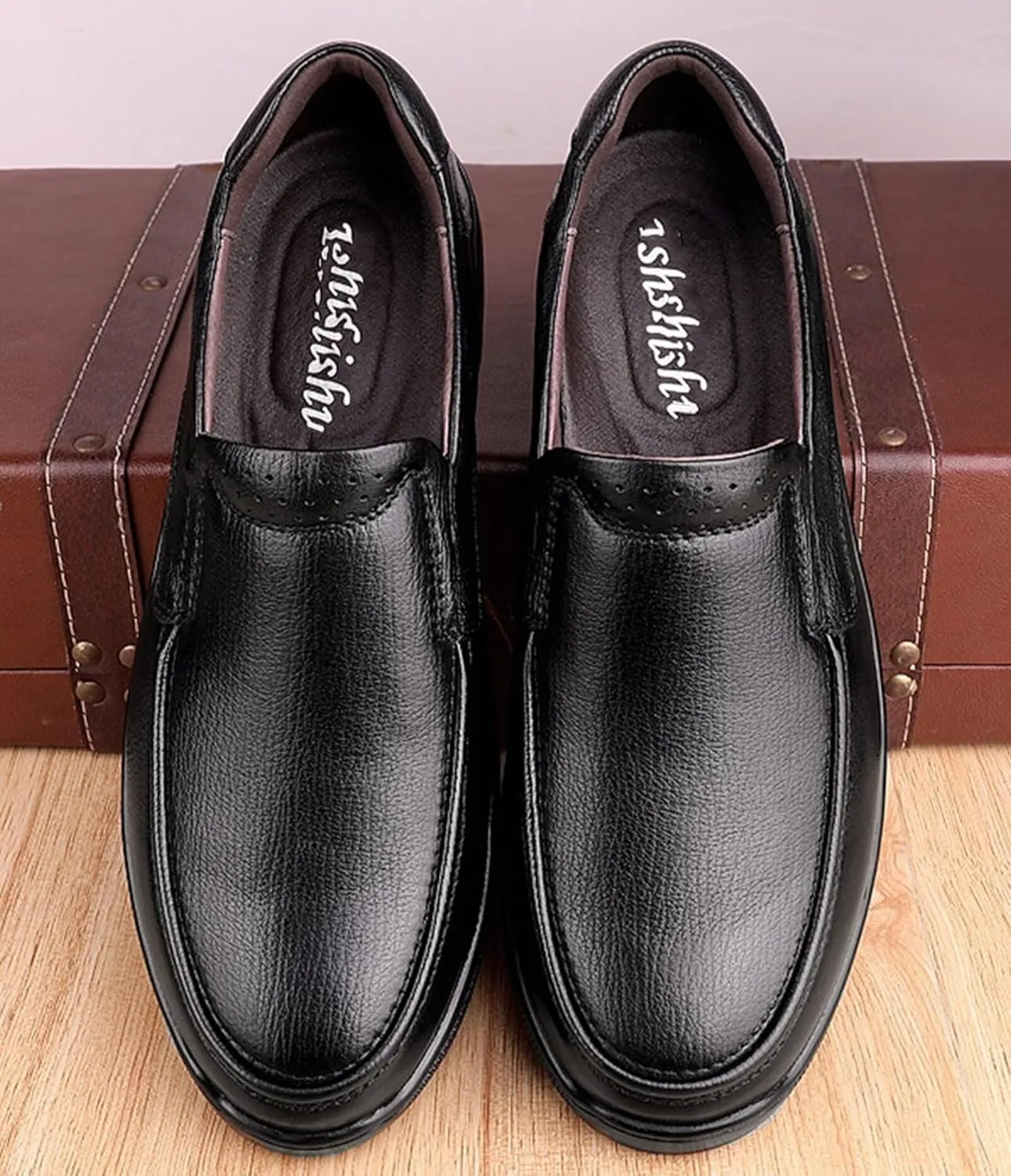 Hiking Shoes Men??s Leather Shoes Loafers Leather Causal Work Shoes Comfortable Walking Shoes