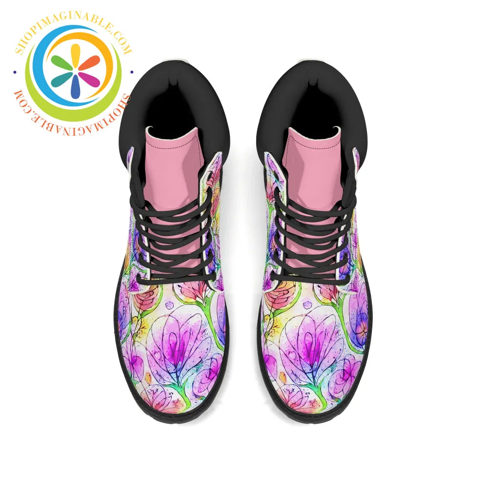 Impressionist Floral Ladies Boots